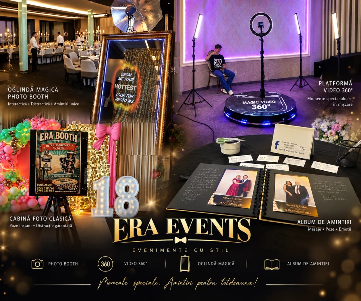 Oglindă magică, cabină foto și platformă 360 - ERA Events